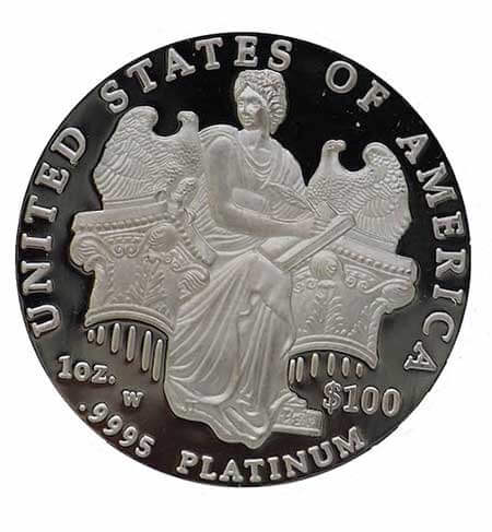 1 Oz Platinum Coin Liberty USA